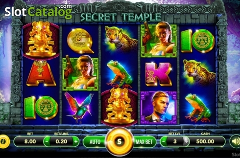 Reel Screen. Secret Temple slot