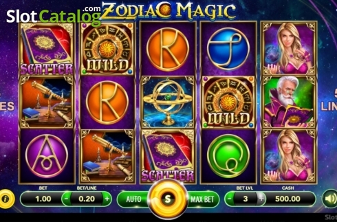 Reel Screen. Zodiac Magic slot