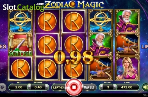 Win Screen. Zodiac Magic slot