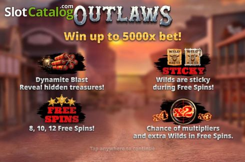 Start Screen. Outlaws (Slotmill) slot