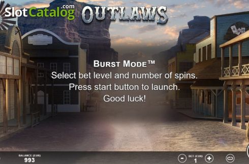 Burst Mode. Outlaws (Slotmill) slot