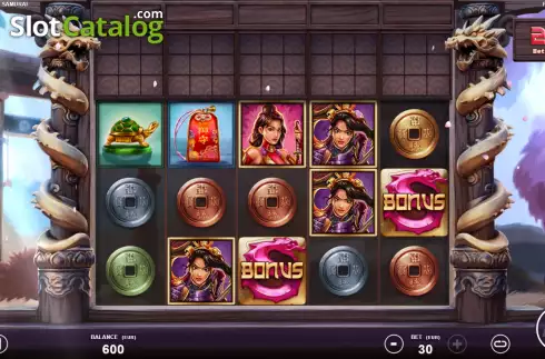 Bildschirm2. Three Samurai slot