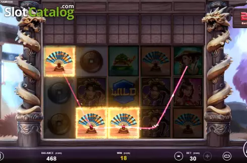 Bildschirm3. Three Samurai slot