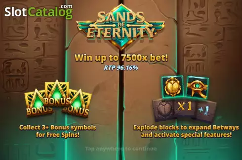 Bildschirm2. Sands of Eternity slot