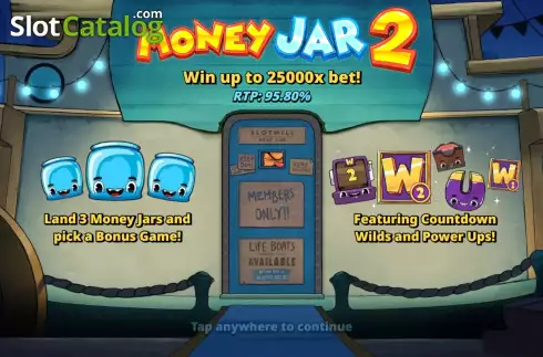 Start Screen. Money Jar 2 slot
