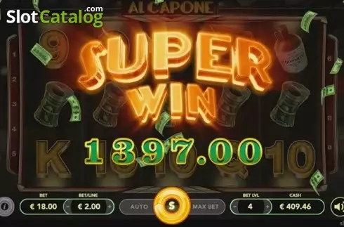 Big win screen. Al Capone slot