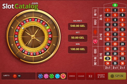 Win Screen. Bonus Roulette (Smartsoft Gaming) slot