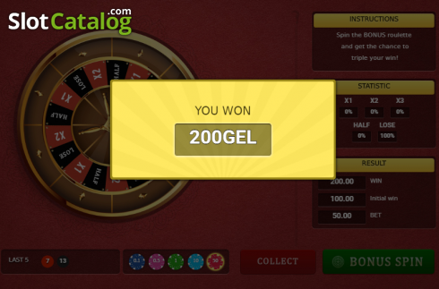 Win Screen 2. Bonus Roulette (Smartsoft Gaming) slot
