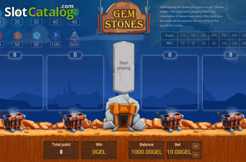 Reel Screen. Gem Stones (Smartsoft Gaming) slot