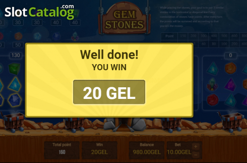 Win Screen 2. Gem Stones (Smartsoft Gaming) slot