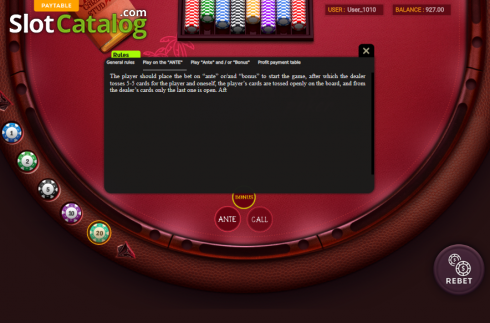 Skärmdump6. Caribbean Poker (Smartsoft Gaming) slot