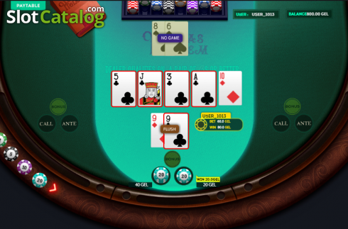 Οθόνη4. Texas Holdem (Smartsoft Gaming) Κουλοχέρης 