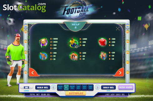 Écran6. Football Slot (Smartsoft Gaming) Machine à sous
