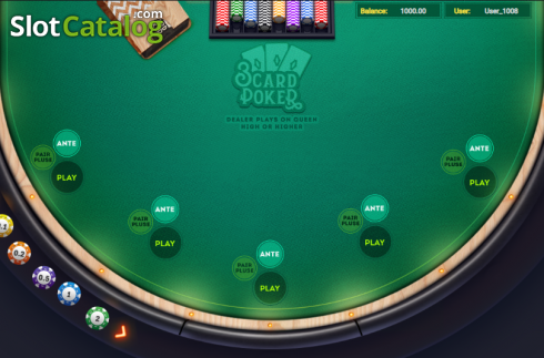 Ekran2. 3 Card Poker (Smartsoft Gaming) yuvası
