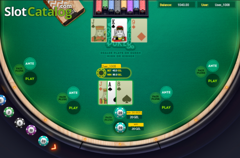 Ekran3. 3 Card Poker (Smartsoft Gaming) yuvası