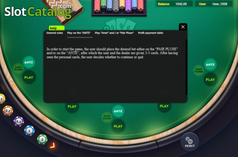 Οθόνη6. 3 Card Poker (Smartsoft Gaming) Κουλοχέρης 