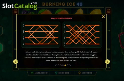 Bildschirm9. Burning Ice 40 slot