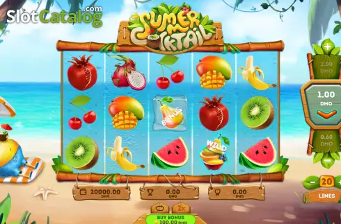 Game screen. Summer Cocktail slot