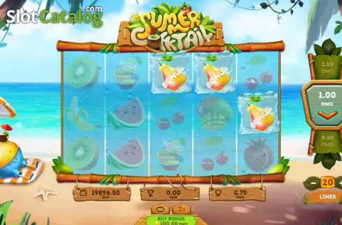 Free Spins screen. Summer Cocktail slot