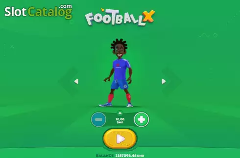 Game screen. Football X slot