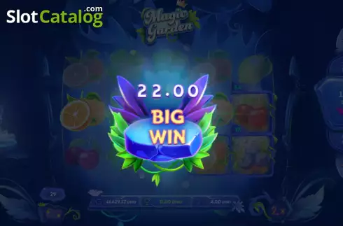Big Win screen. Magic Garden (Smartsoft Gaming) slot
