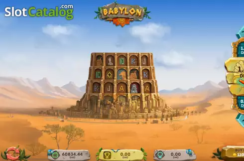 Game screen. Babylon slot