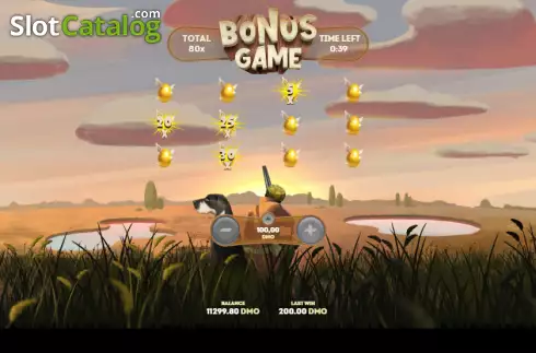 Bonus Game screen. Hunter X slot