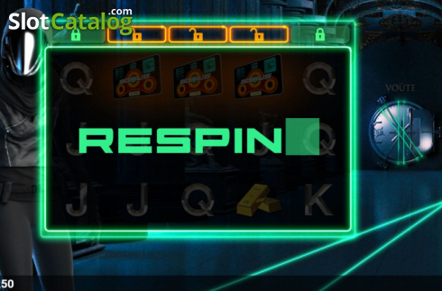 Respin Feature. The Vault (Snowborn Games) slot