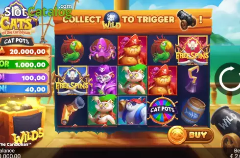 Schermo3. Cats of the Caribbean slot