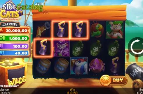 Schermo4. Cats of the Caribbean slot