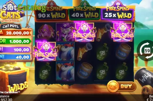 Schermo7. Cats of the Caribbean slot