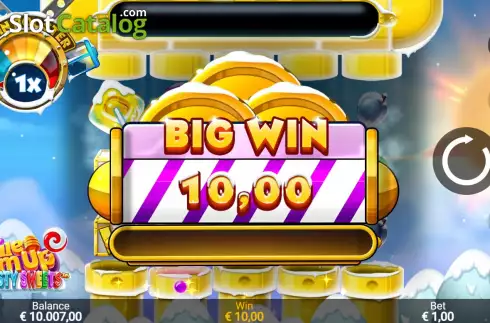 Win Screen 2. Pile ‘Em Up Frosty Sweets slot