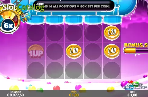 Bonus Game Win Screen 2. Pile ‘Em Up Frosty Sweets slot