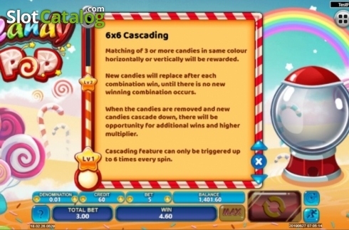 Ecran4. Candy Pop (Spadegaming) slot