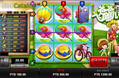 Win screen. Daddy's Vacation slot