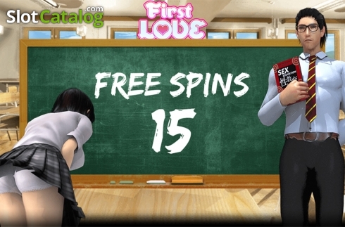 Free speen intro screen. First Love slot