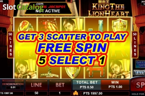 Free Spins 1. King The Lion Heart slot