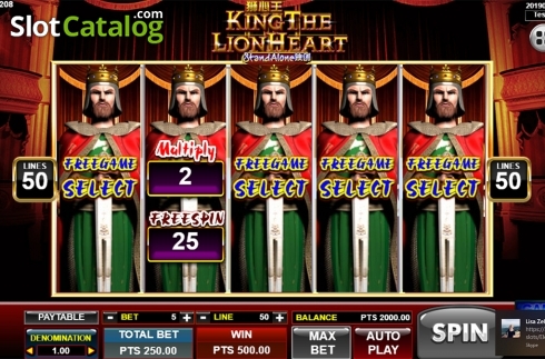 Bildschirm5. King The Lion Heart SA slot
