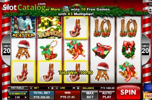 Win screen 2. Santa Gifts slot
