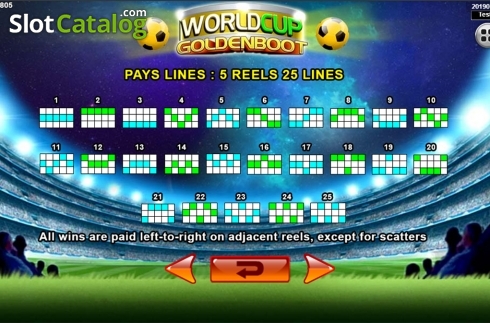 Bildschirm9. World Cup Golden Boot slot
