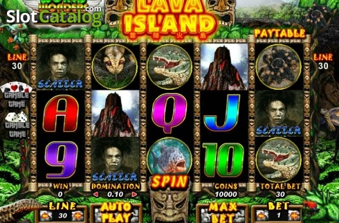 Game workflow. Lava Island slot