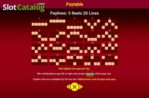 Paylines. Lucky Koi (Spadegaming) slot