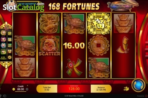 Win Screen. 168 Fortunes slot
