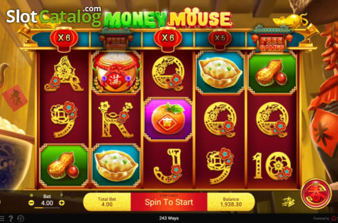 Reel Screen. Money Mouse (Spadegaming) slot
