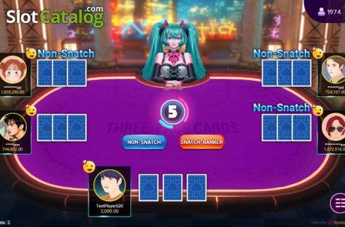 Game screen. Three Face Cards slot