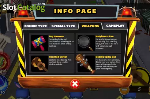 Weapons screen. Zombie Party slot