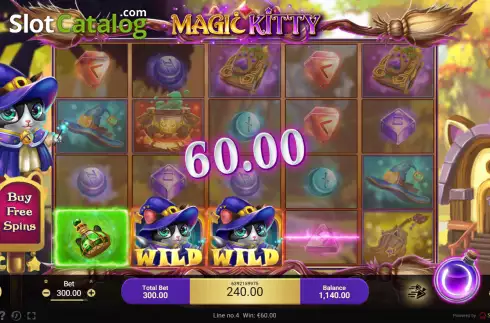 Win screen. Magic Kitty slot