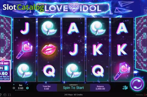 Reel screen. Love Idol slot