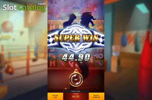 Super Win Screen. Muay Thai Fighter slot