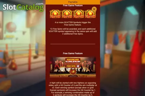 Free Game Screen. Muay Thai Fighter slot